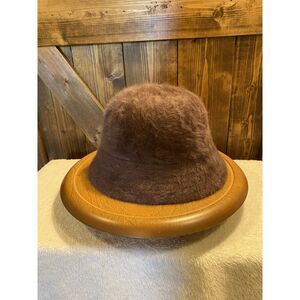Cappelli Angora Wool Blend Bucket Hat Brown One Size EUC